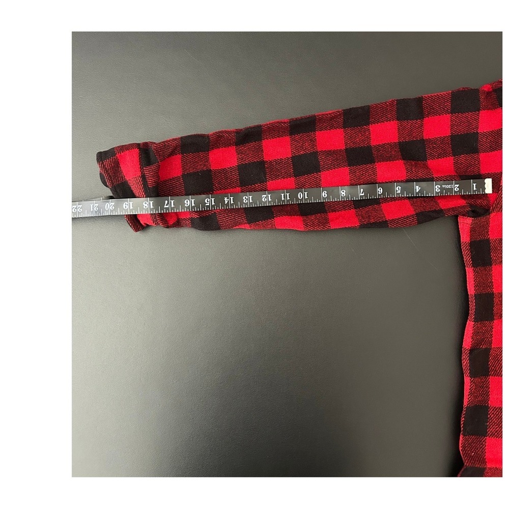 Vintage Sportclad JC Penney Buffalo Plaid Flannel Shirt Red Black L (1210) - Picture 15 of 16
